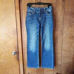 Wrangler Women’s Boot Cut Jeans Size 5 Blue Stretch Denim Cotton Blend